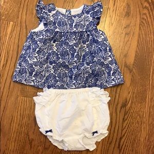 Royal Blue and white Janie & Jack outfit